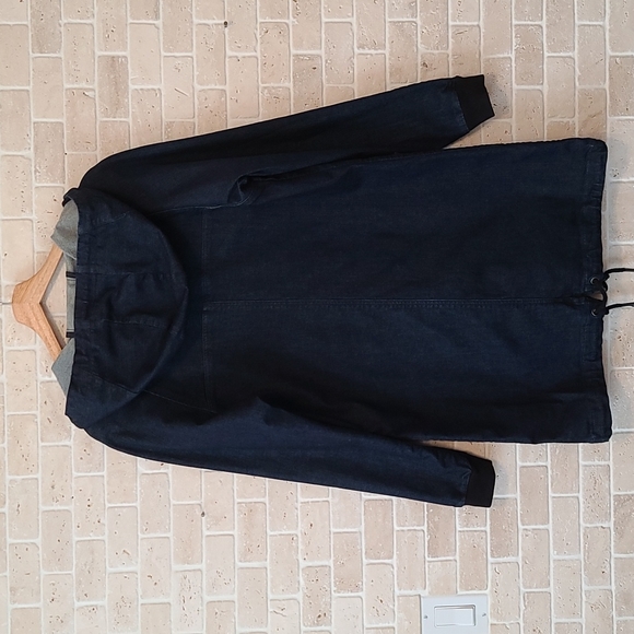 Mavi Indigo Move Women's Denim Hodded Mid-Long Parka Jacket ( Sz S/M) - Picture 5 of 11